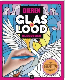 Glas-in-lood kleurboek - Dieren