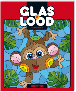 Glas-in-lood kleurboek - Dierentuin