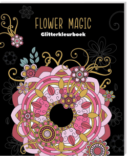 Glitterkleurboek Ultimate Black Edition - Flower Magic