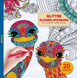 Glitterkleurplatenboek - Animals
