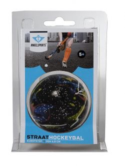Hockeybal zwart vlammend (68mm)