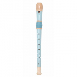 Houten blokfluit (blauw/stip)