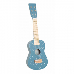 Houten gitaar (blauw/stippen)