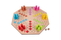 Houten Ludo spel, jumbo (50x50 cm)