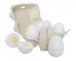 Houten speelset eieren