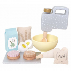 Houten speelset koekjes bakken (10-delig)
