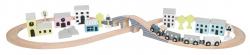 Houten treinset (36-delig)