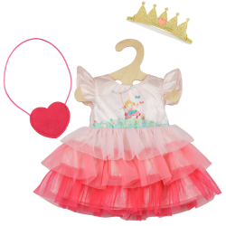 Jurk Prinses Emily met kroon (35-45cm)