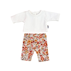 Kledingset Poppy caramel flowers