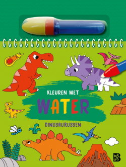 Kleuren met water: Dino's