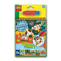 Kleuren met water kleurboek met waterstift - Safari


