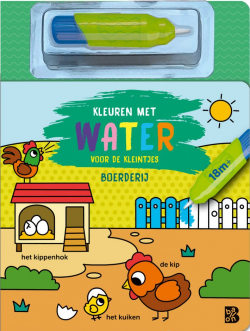 Kleuren met water voor de kleintjes: Boerderij