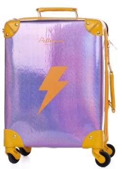 Koffer glitter lila bliksem 19 inch