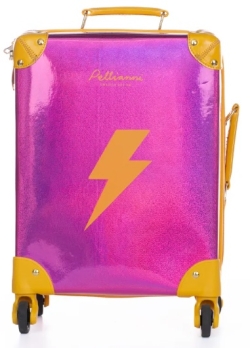 Koffer glitter roze bliksem 19 inch