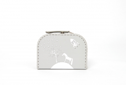 Koffer unicorn/eenhoorn (small/21cm/grijs)