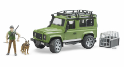 Land Rover Defender Station Wagon met boswachter en hond