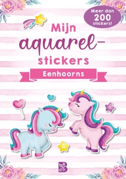 Mijn aquarelstickers - eenhoorns