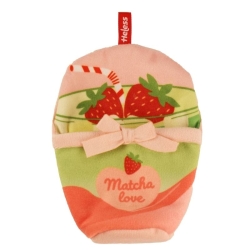 Mini slaapzak matcha latte aardbei (voor knuffels van 15 cm)