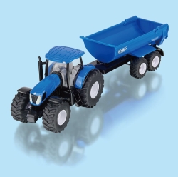 New Holland tractor met Krampe aanhanger (1:50)