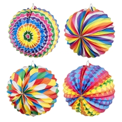 Papieren ballonlampion Fantasie 4 designs (22 cm)