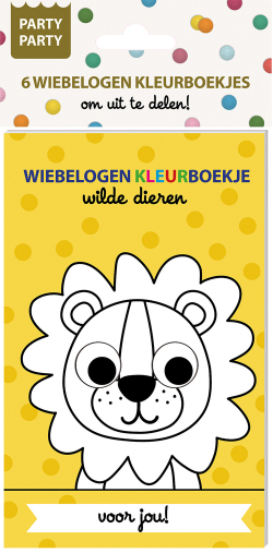 Party Party 6 Wiebelogen Kleurboekjes - Wilde dieren Nieuw