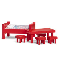Pippi Langkous meubelset (rood)