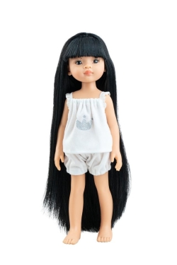 Pop Amigas Pijamas Liu zwart haar (32 cm)