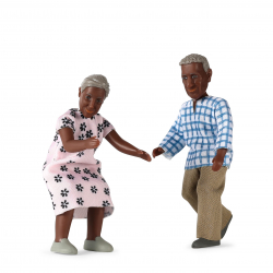 Poppenhuisfiguren opa & oma 'Billie'