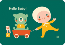 Postkaart Hello baby - Toys