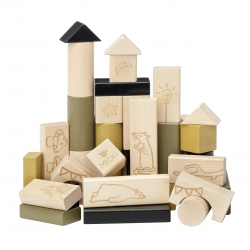 Premium houten blokken (40 stuks)