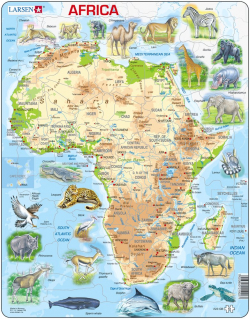 Puzzel Afrika - natuurkundig (63 stk)