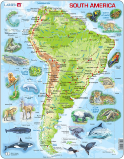 Puzzel Zuid-Amerika - natuurkundig (65 stukjes)