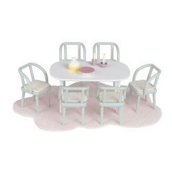 Set - Eettafel met 6 stoelen
