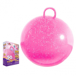 Skippybal (50cm/roze glitter)