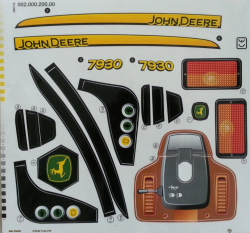 Stickervel John Deere 7930