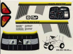 Stickervel Minitrac John Deere (09/08)