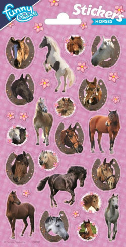 Stickervel paarden (roze)