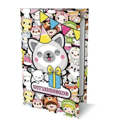 Uitnodigingen - Kawaii 1 - PK 952 - set van 6 (per stuk €3,95)


