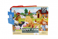 Vloerpuzzel Happy Farm 35 stukjes 60x44cm