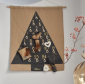 Adventkalender jute, zwarte kerstboom