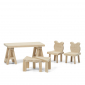 Houten poppenhuismeubels DIY - tafel/stoelen