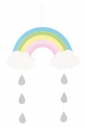 Houten sfeermobile (regenboog)