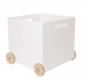 Houten speelgoedbox op wielen (groot)