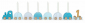 Houten verjaardagstrein (blauw)
