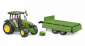 John Deere tractor 5115M met kieptrailer