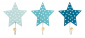 Kapstokhaken ster (blauw)