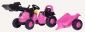 Kid roze met voorlader en aanhanger