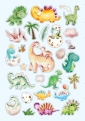 Mijn aquarelstickers dinosauriërs