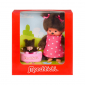 Monchhichi (20 cm) met MiniBebichhichi in draagmandje