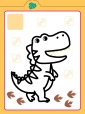 Peutertuin plak en kleur - Dino's (3+)



